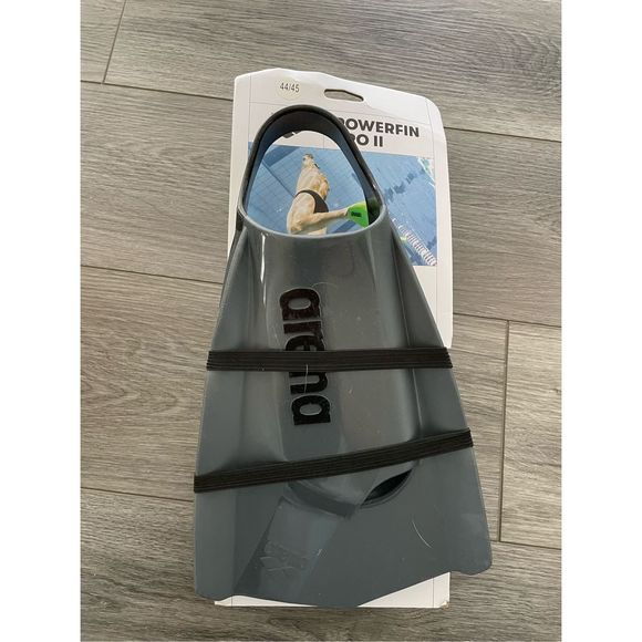 Arena Unisex 11-12 Adult Powerfin Pro Swim Training Fins Silicone Swim Flippers - Picture 4 of 5